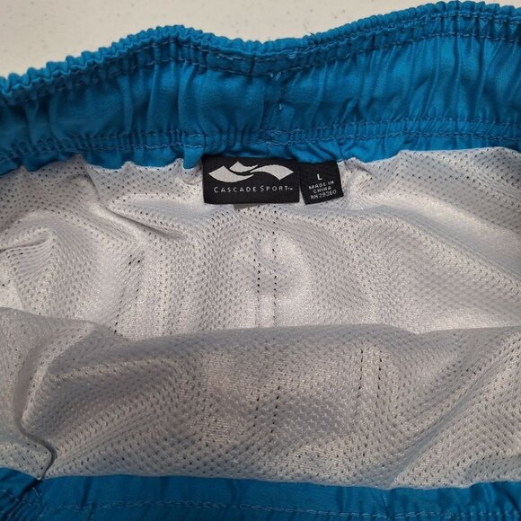 Cascade Sport Board Shorts Swim Trunks Mens Large Summer Beach Drawstring Pocket - Picture 5 of 8